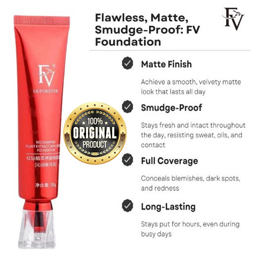 Original FV Foundation – Long Lasting Full Coverage Liquid Makeup for Flawless Skin