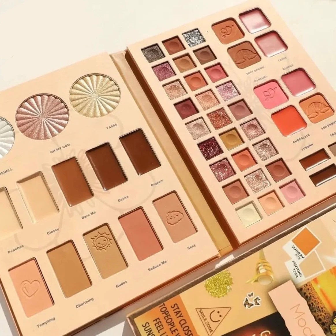 Mocallure All-in-One Makeup Kit – Professional Eyeshadow, Lipstick, Highlighter & Blush Palette for Complete Face Makeup